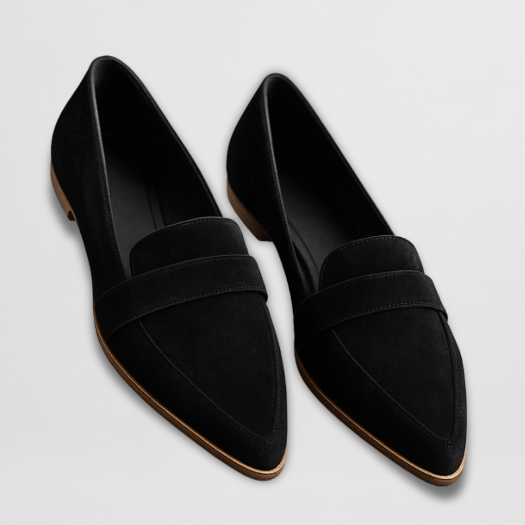 Mocassim de bico fino com acabamento acamurçado — Bene Donna — imagem 04