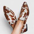 Mocassim de estampa animal em marrom e branco — Bene Donna — imagem 01