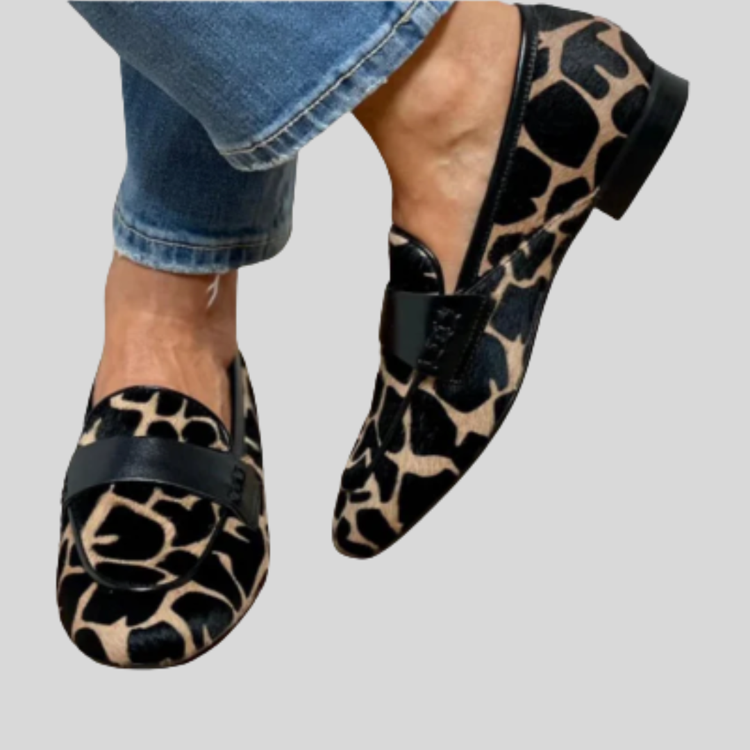 Mocassim estampado de bico fino com detalhe na parte superior — Bene Donna — imagem 01