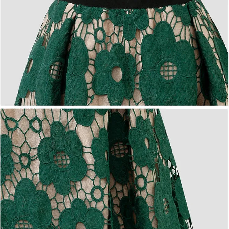 Saia Midi de Renda Boho — BeneDonna