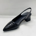 Scarpin de salto bloco baixo com tira traseira — Bene Donna — imagem 01