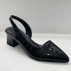 Scarpin de salto bloco baixo com tira traseira — Bene Donna — imagem 05