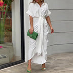 Vestido chemise estampado com faixa na cintura — Bene Donna — imagem 05
