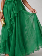 Vestido longo feminino com babados — Bene Donna — imagem 04
