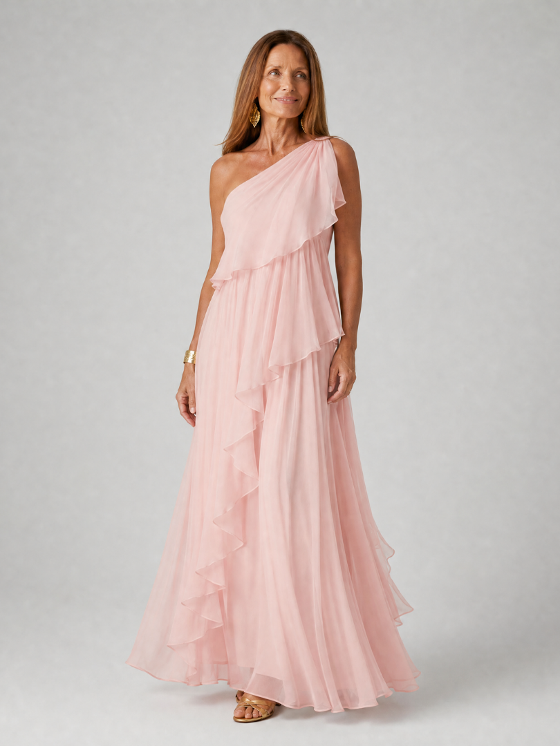 Vestido longo feminino com babados — Bene Donna — imagem 06