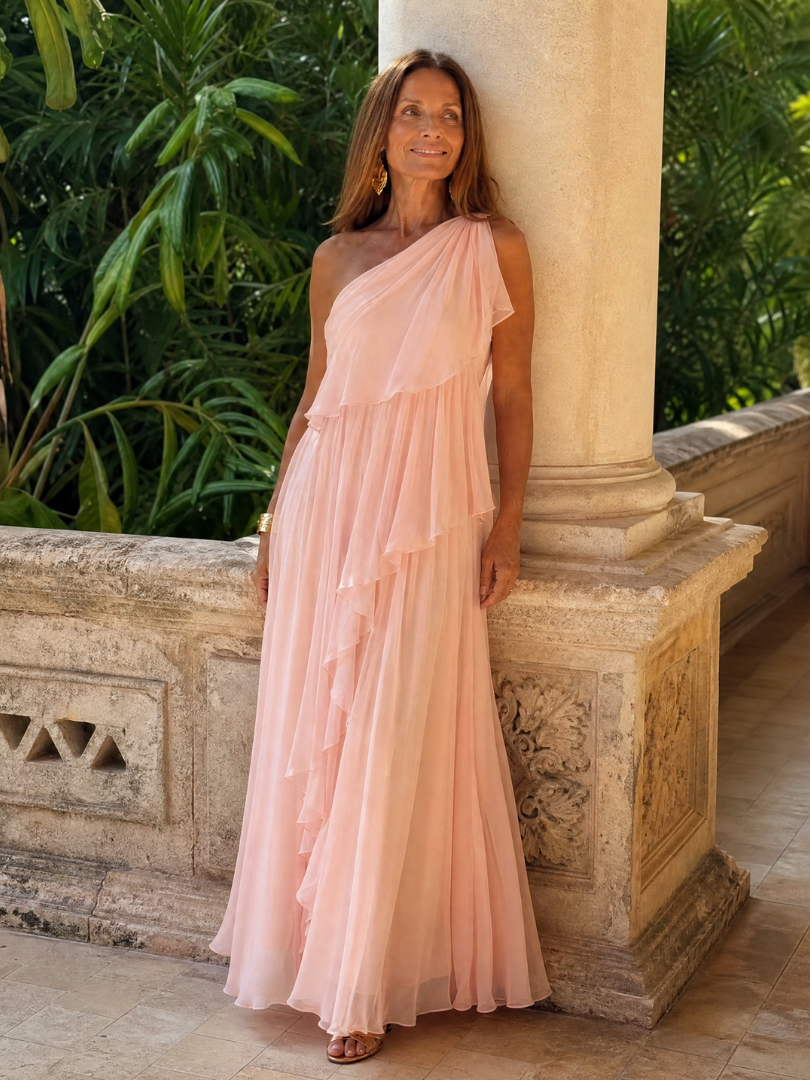 Vestido longo feminino com babados — Bene Donna — imagem 07