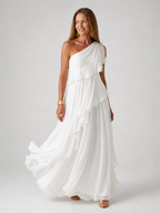 Vestido longo feminino com babados — Bene Donna — imagem 08