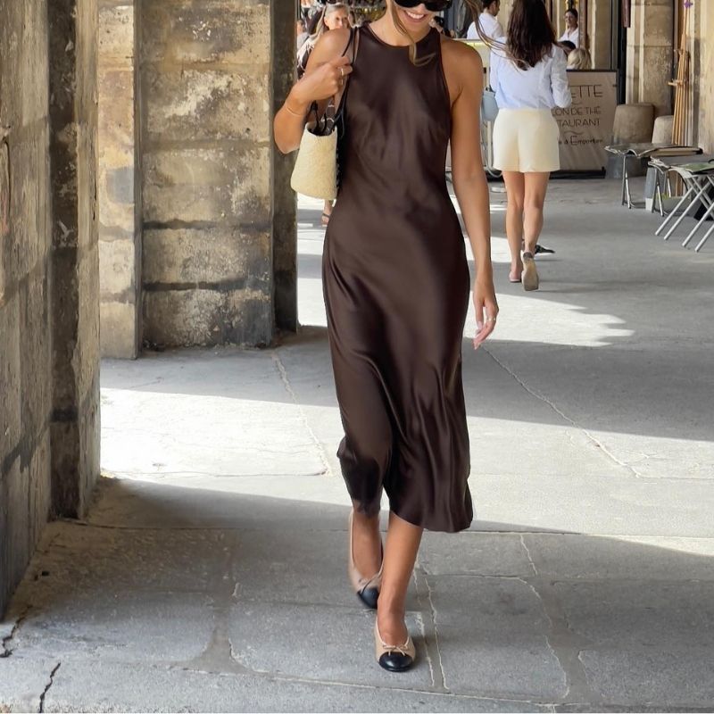 Vestido longo feminino sem mangas — Bene Donna — imagem 04