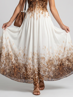 Vestido longo floral frente única com costas abertas — Bene Donna — imagem 03