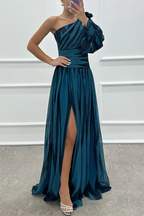 Vestido longo listrado de um ombro só — Bene Donna — imagem 08