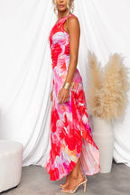 Vestido longo plissado de um ombro só com barra assimétrica — Bene Donna — imagem 07