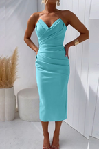 Vestido midi ajustado com franzidos — Bene Donna — imagem 08