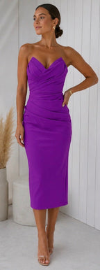 Vestido midi ajustado com franzidos — Bene Donna — imagem 13