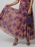 Vestido midi ombro a ombro com saia evasê — Bene Donna — imagem 11