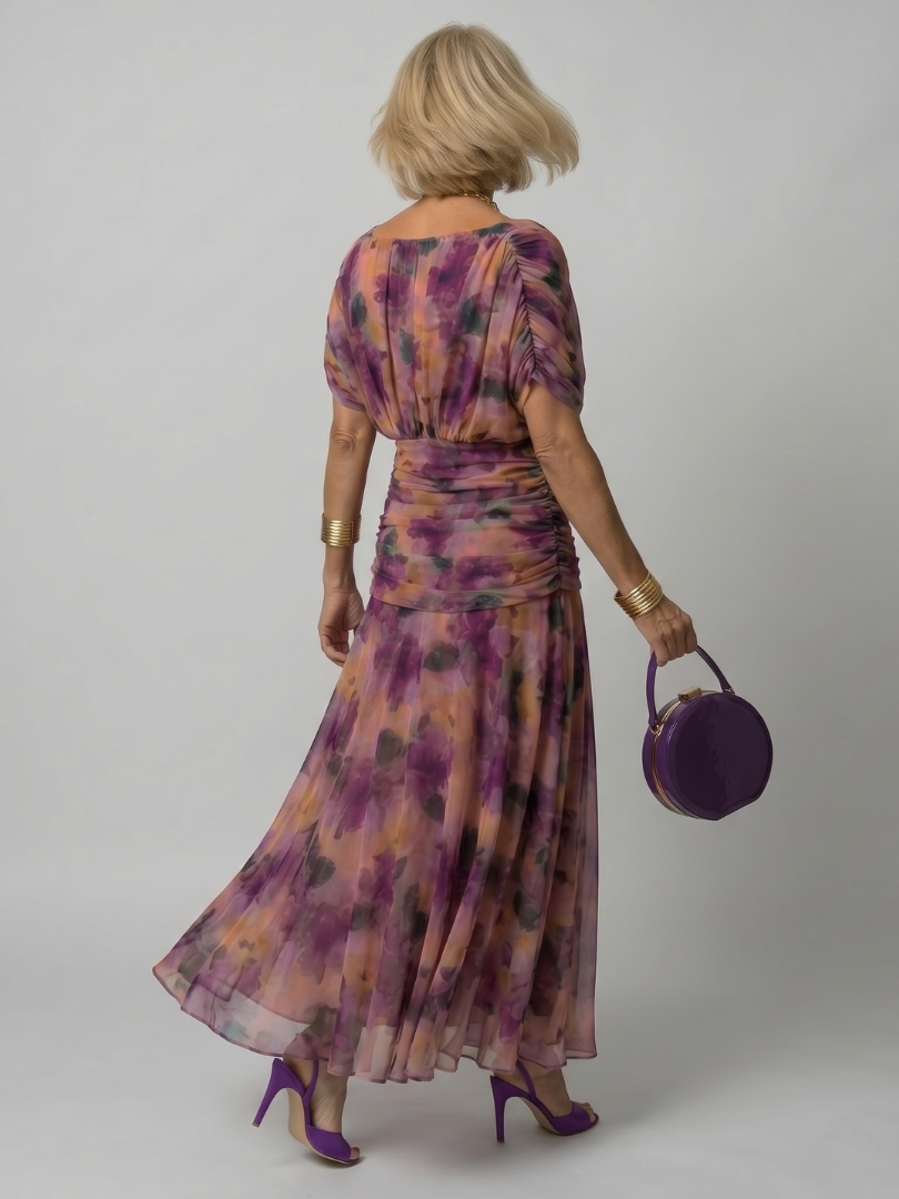 Vestido midi ombro a ombro com saia evasê — Bene Donna — imagem 12