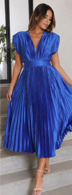 Vestido midi plissado de festa — Bene Donna — imagem 10