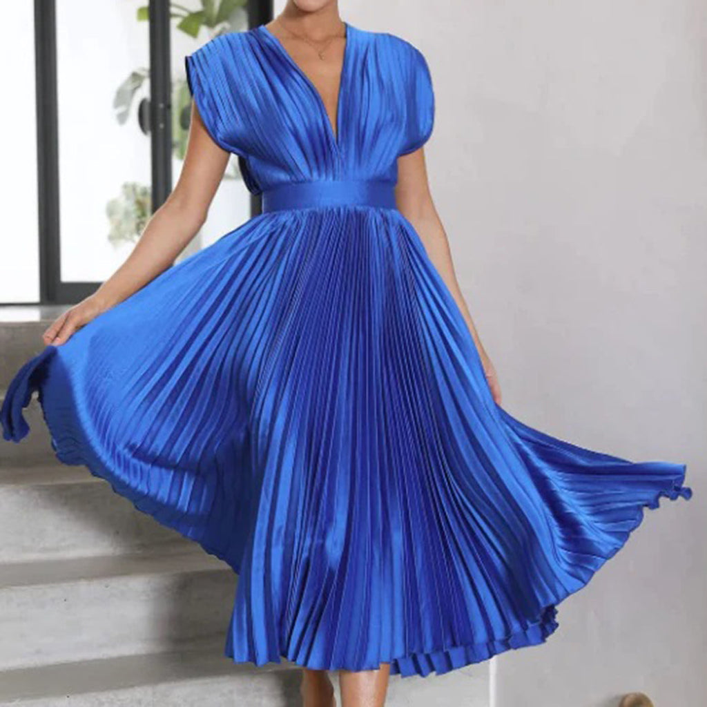 Vestido midi plissado de festa — Bene Donna — imagem 11