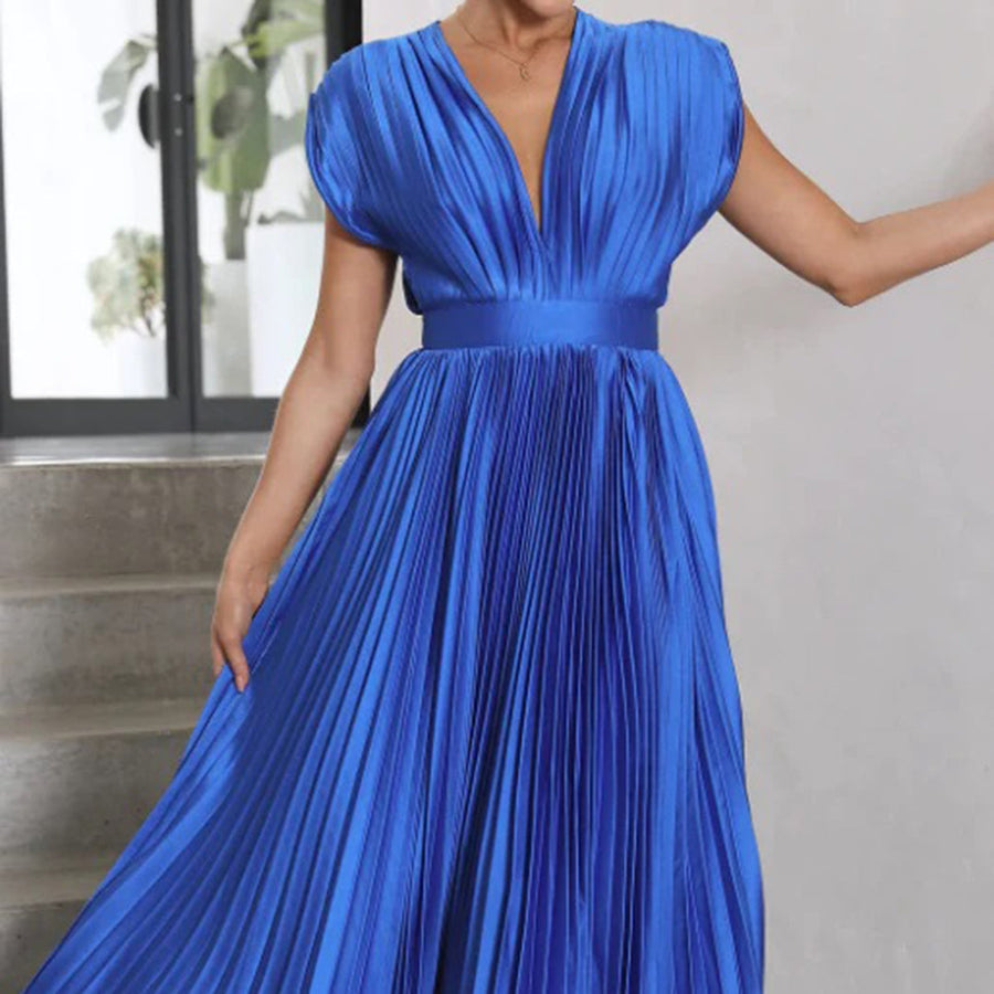 Vestido midi plissado de festa — Bene Donna — imagem 13