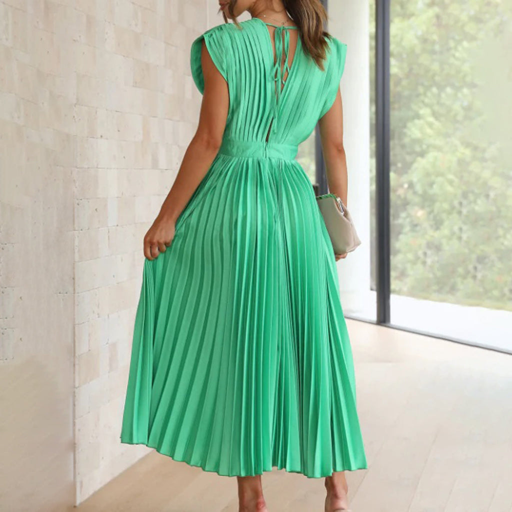 Vestido midi plissado de festa — Bene Donna — imagem 19