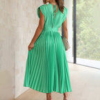 Vestido midi plissado de festa — Bene Donna — imagem 19