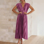 Vestido midi plissado de festa — Bene Donna — imagem 27